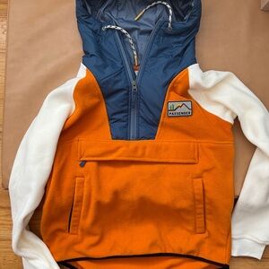 NWT Passenger Women’s Alexander Recycled Polar Hooded Fleece - Sunrise Orange XS